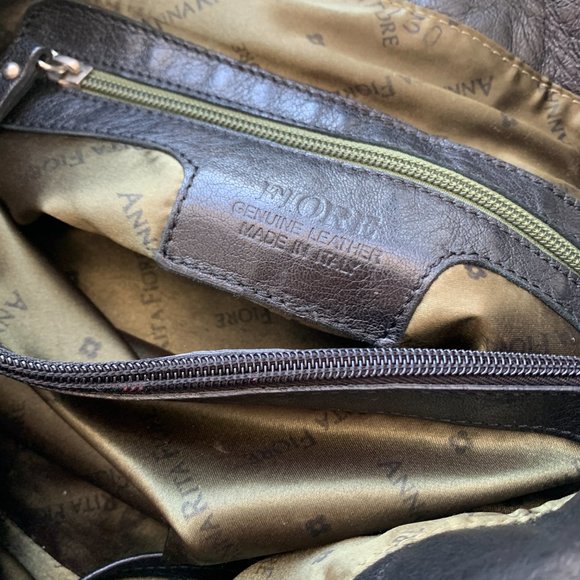 FIORE shoulder black genuine leather bag Italy - Picture 9 of 12